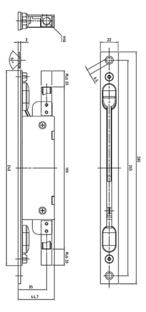 Bild Kantriegel 9220 Stulp 285x22mm verzinkt - OGRO-1