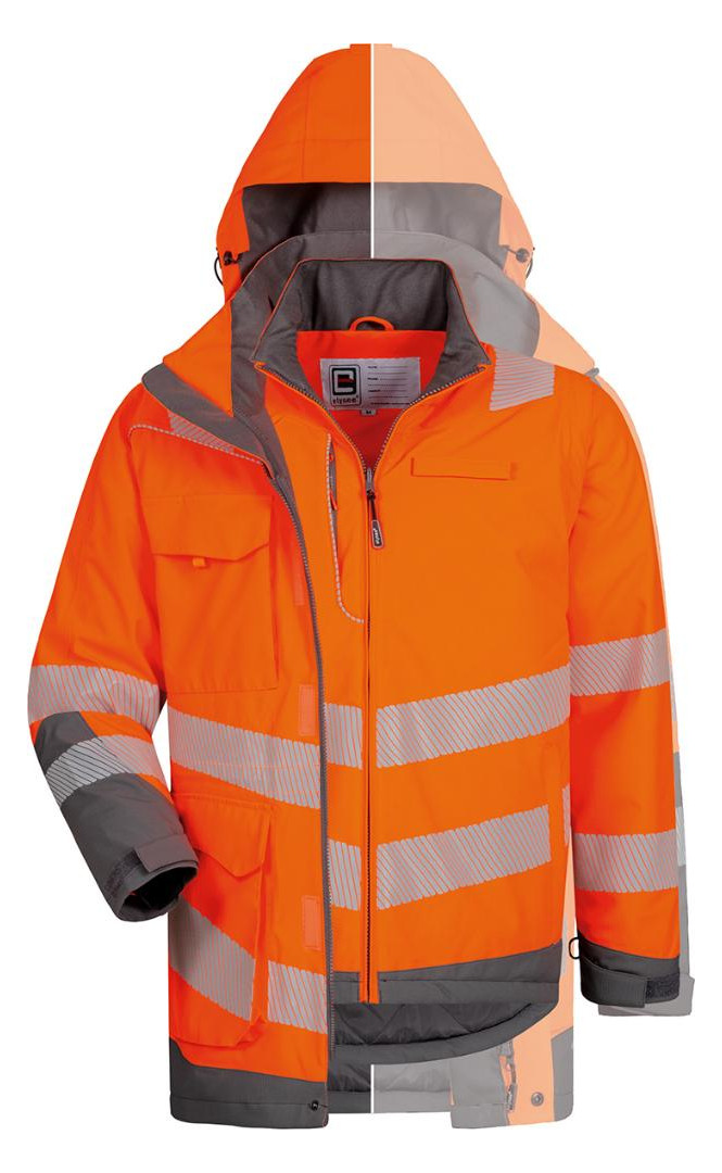 Bild Warnschutzparka Herwin orange/grau Gr. 3X L - n.a.-2