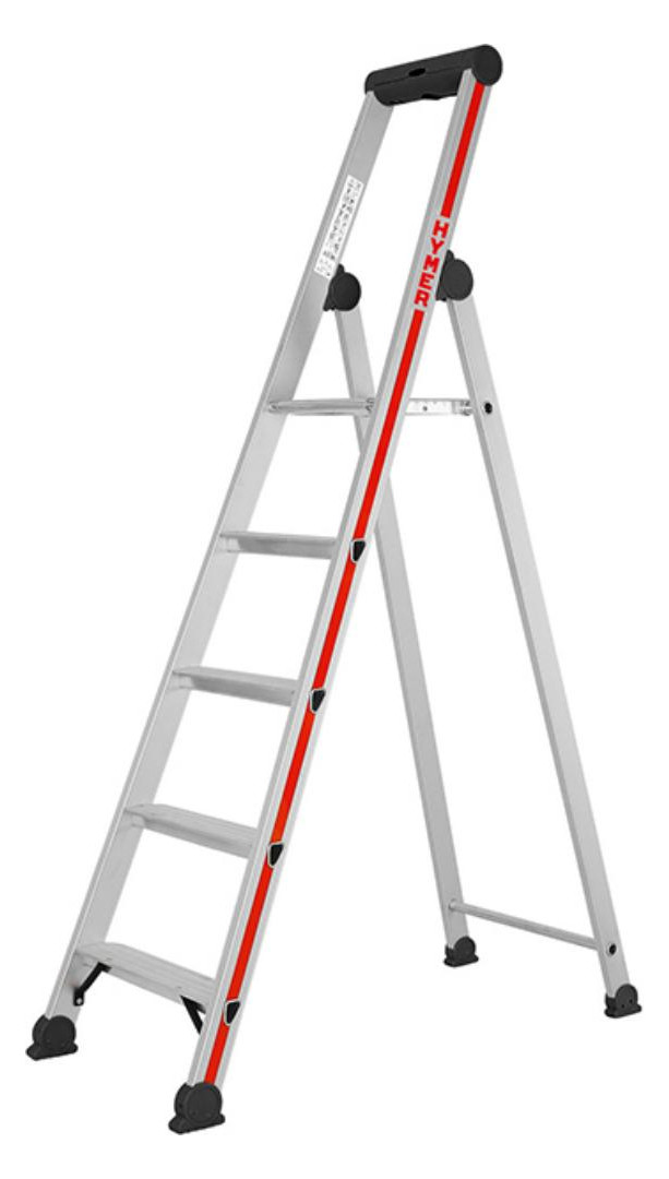 Bild Stufenstehleiter 5Stufen Standhöhe 1,12m 5 Stufen Standhöhe 1,12 m - ALUPRO concept-0