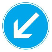 Bild VKZ.222-10 Ronde 600mm Fahrtrichtung lin ks RAL-Gütezeichen Folie RA2 - Neutral-0