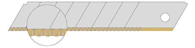 Bild Wellenschliffklinge TiN 18mm Pack a 10 S tück LUTZ BLADES - n.a.-0