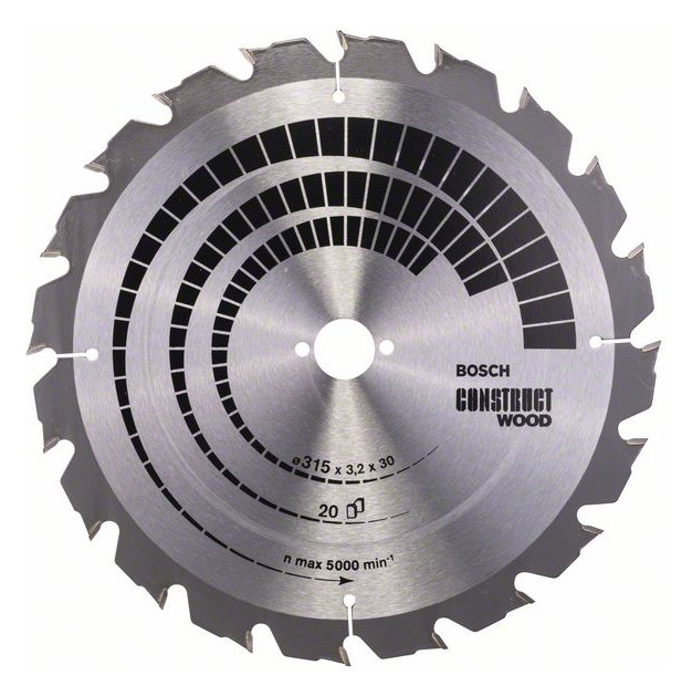 Bild HM-Kreissägeblatt Nagelf. 315x3,2/2,2x30 20Z HB Bos VE à 1 Stück Construct Wood - BOSCH-0