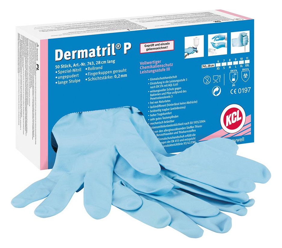 Bild Handschuh Dermatril 743 P, Gr. 6, a 50 Stk.-1