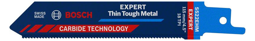 Bild Säbelsägeblatt EXPERT S 522 EHM Bosch VE à 1 Stück Thin Tough Metal-0