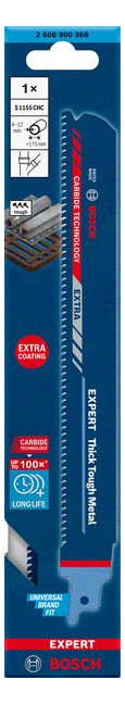Bild Säbelsägeblatt EXPERT S 1155 CHC Bosch VE à 1 Stück Thick Tough Metal-1