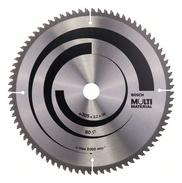 Bild Kreissägeblatt 305 x 30 x 3,2 mm 80 Mult i Material BOSCH-0