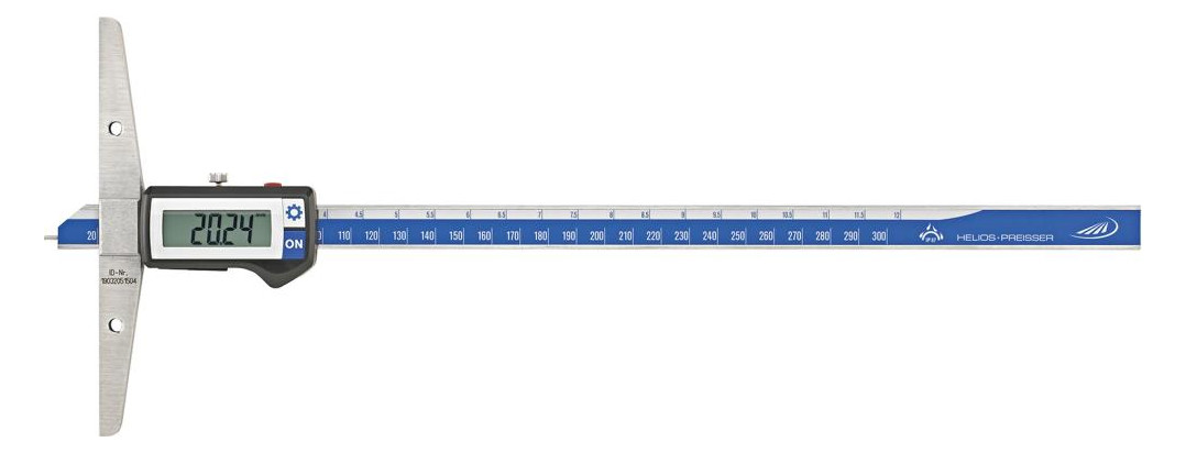 Bild digital Tiefenmessschieber 300 mm Bückenlä nge 150 mm IP67 INOX 0,01 mm HP - PREISSER-0