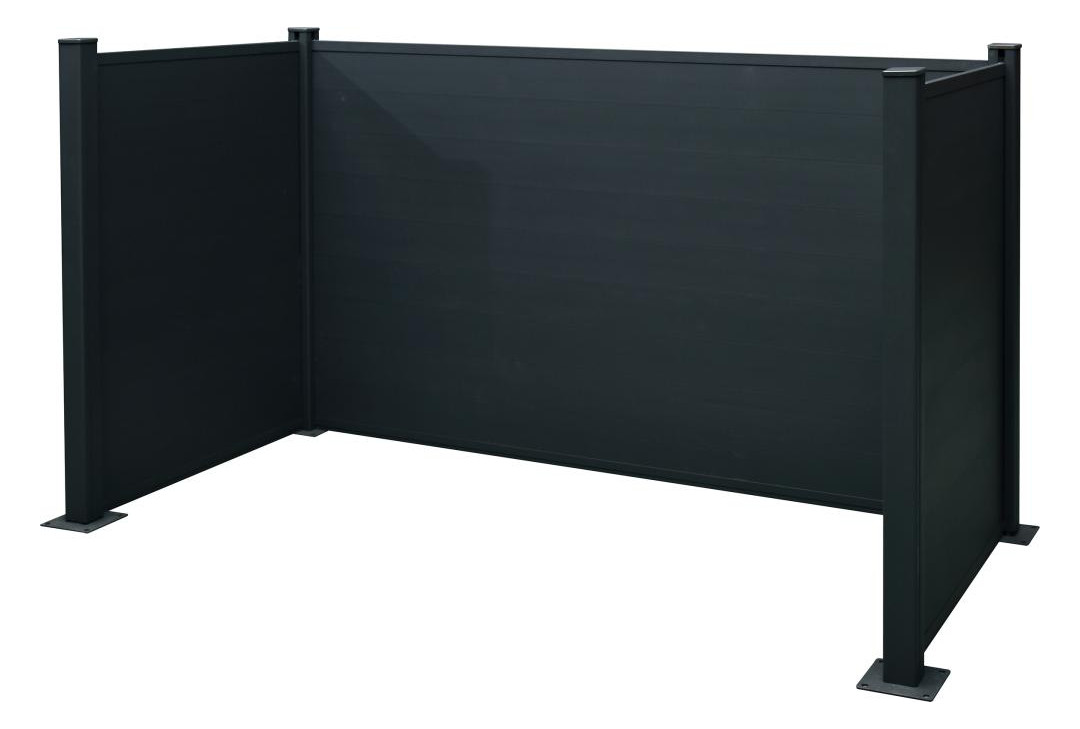 Bild Mülltonnen-EinfassungAlum inium 3 x 240 Liter213 x 115 x 122 cm rtikel - floraworld-0