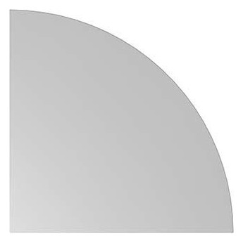 Bild Eckwinkel rund grau 80x80 cm Hammerbacher-0