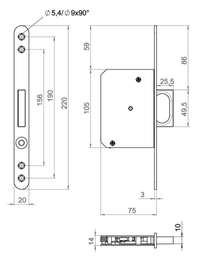 Bild Schiebetür -Stirngr.ST76 SG FR 20 EST001 r d.20EST - SSF-1