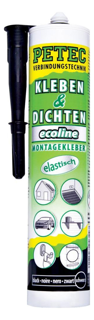 Bild Kleben + Dichten Ecoline 290 ml, schwarz - PETEC-0