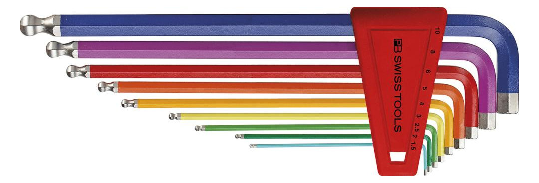Bild Winkelschraubendreher- Satz im Kunststoffhalter 9-teilig 1,5-10mm Rainbow Kugelk-0