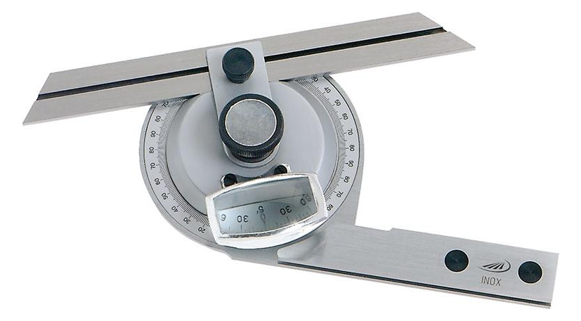 Bild Universal Winkelmesser RCr. Mit Lupe 150 /200/300mm HP - PREISSER-0