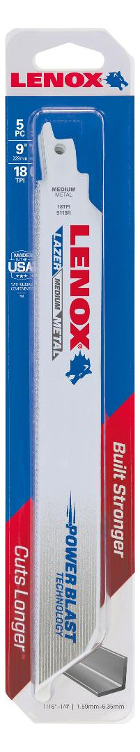 Bild Säbelsägeblatt 229x25x1,1mm 18Zähne Pack a 5 Stück LENOX-1