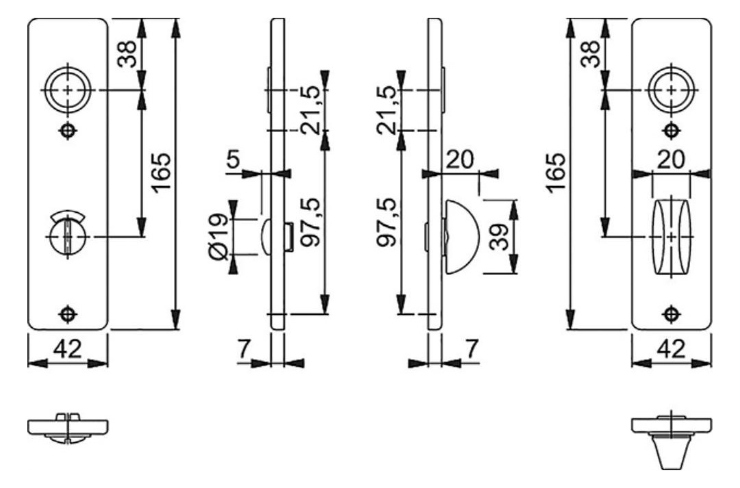Bild Bad-Langschilder Nr. 202SPF2 78mm SK/OL - HOPPE-2
