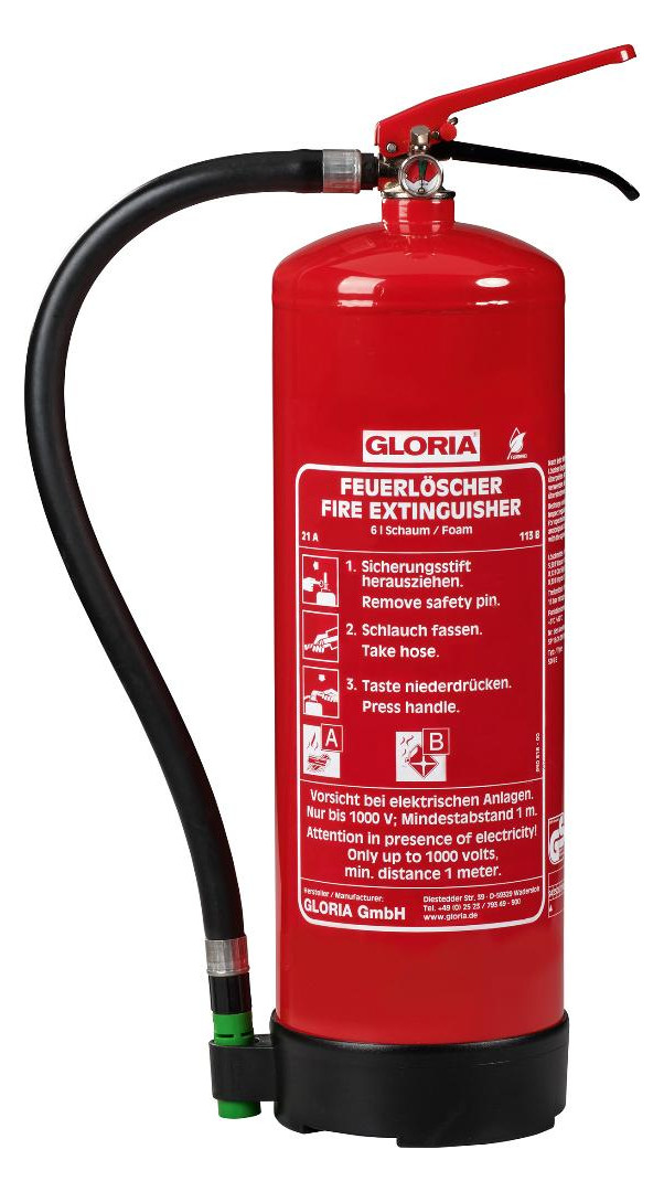 Bild Schaumfeuerlöscher 9 Liter SDE 9 fluorfr ei Brandklasse A & B - GLORIA-1