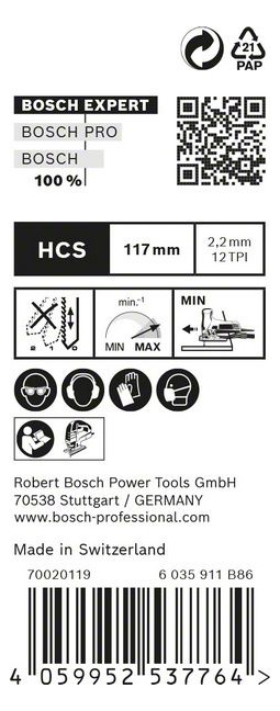 Bild Stichsägeblatt a 25 Stück T 308 B Bosch-3