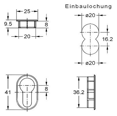 Bild PZ Rosette vernickelt 7420 oval 25 X 41 mm - JuNie-1