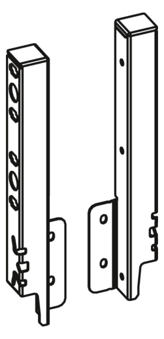 Bild Set Rückwandverbinder ArciTech 218 mm, silber, links und rechts - Hettich-1