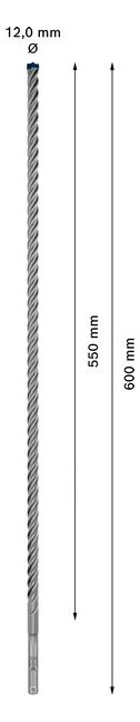 Bild Hammerbohrer EXPERT 12x550x615mm Bosch V E à 1 Stück SDS plus-7X-2