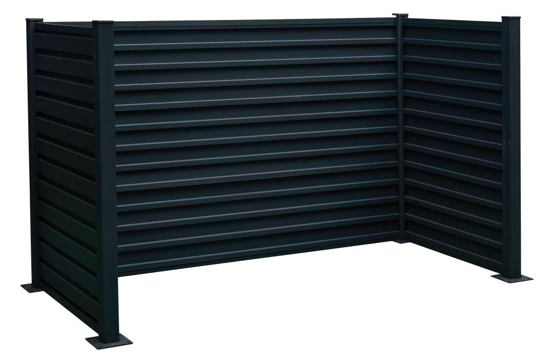 Bild Mülltonnen-Einfassung Stah für 3 x 240 i ter 213 x 115 x 122 cm - n.a.-0
