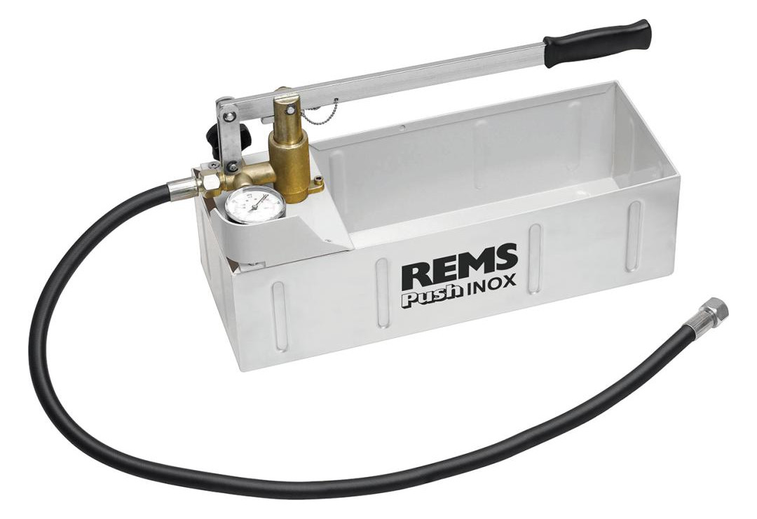 Bild Push INOX Hand-Druckprüfpumpe Rems mit M anometer, p d 6 MPa/60 bar/870 psi-0