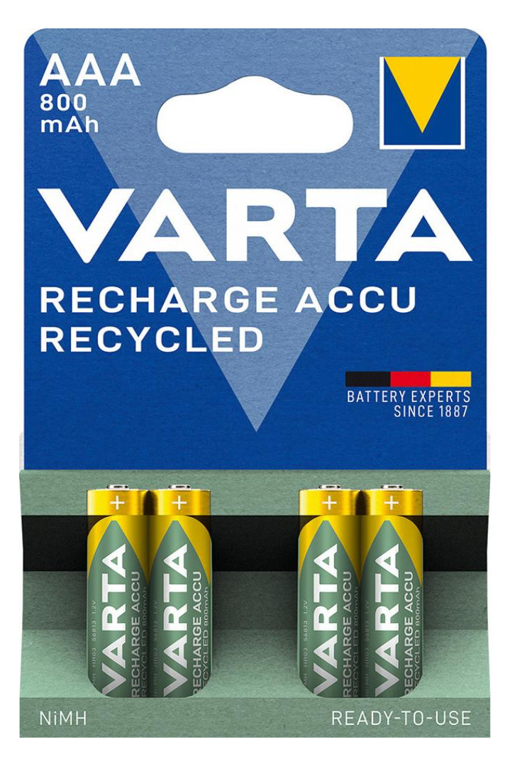 Bild Batterie RECHARGE ACCU Recycled AAA/ LR03 4er Blister - VARTA-0