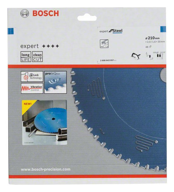 Bild HM-Kreissägeblatt 210x2/1,6x30 48Z HLTCG Bo VE à 1 Stück Expert f Steel - BOSCH-1