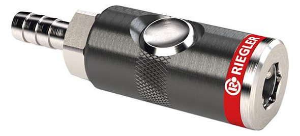 Bild Sicherheitskupplung mit Druckknopf drehb ar, NW 7,4mm Tülle 13mm RIEGLER-0