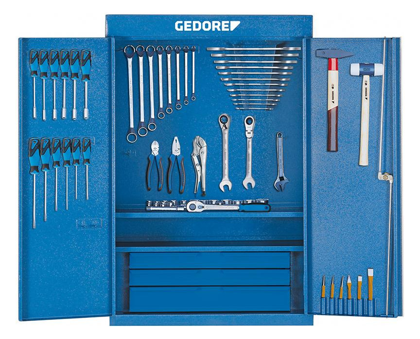 Bild Werkzeugsortiment Universal 100-teilig i m Stahlblech-Schrank Gedore-0