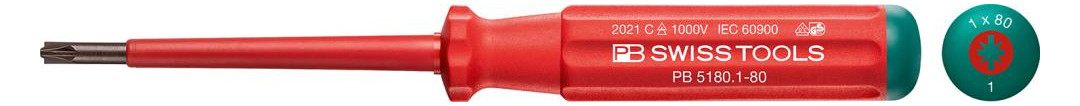 Bild Schraubendreher 5180 VDE PZ/S 1x 80mm Cl assic PB Swiss Tools-0