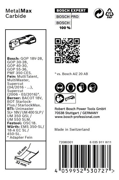 Bild HM-Tauchsägeblatt EXPERT PAIZ 32 AIT Bos ch VE à 10 Stück StarlockPlus - BOSCH-1