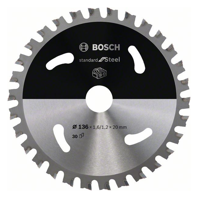 Bild HM-Kreissägeblatt 136x1,6/1,2x20 30Z Bosch VE à 1 Stück Standard Steel Akkusägen-0