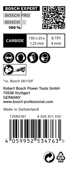 Bild Säbelsägeblatt EXPERT S 956 DHM Bosch VE à 10 Stück Window Demolition-2