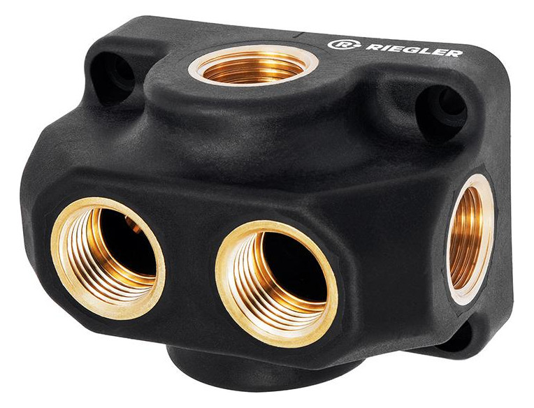 Bild Universalverteilerdose Kunststoff, Innen gewinde 1xG1/2"" zu 6xG1/2"" RIEGLER-0
