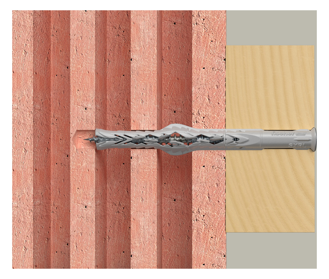 Bild Langschaftdübel SXRL 10x160 T,R Dübel:Nylon,Senkkopfschraube:Edelst.,R - fischer-3