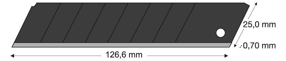 Bild Abbrechklinge black 25mm Pack a 10 Stück LUTZ BLADES - n.a.-0