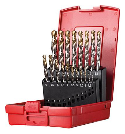 Bild Spiralbohrer Set 1-10mm x0,5 in A002 in Box 118G Typ N 4xD 19tlg. Tin Tip A09520 - DORMER PRAMET-0