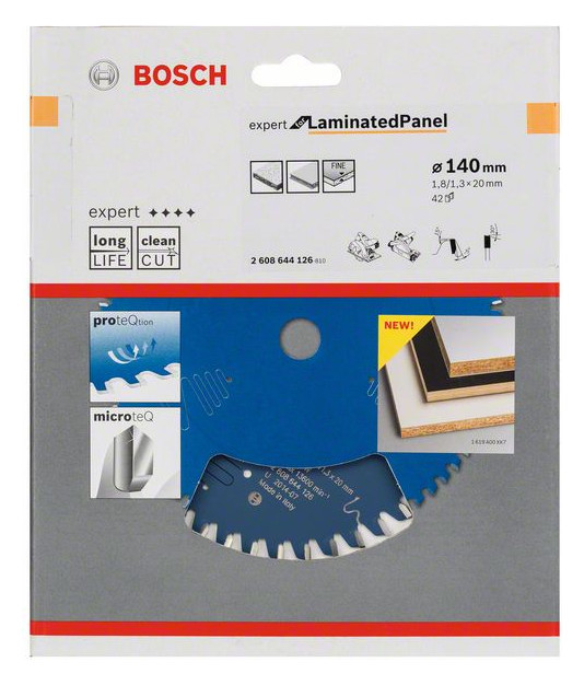 Bild HM-Kreissägeblatt 140x1,8/1,3x20 42Z WZ Bos VE à 1 Stück Expert für Laminated Pan - BOSCH-1
