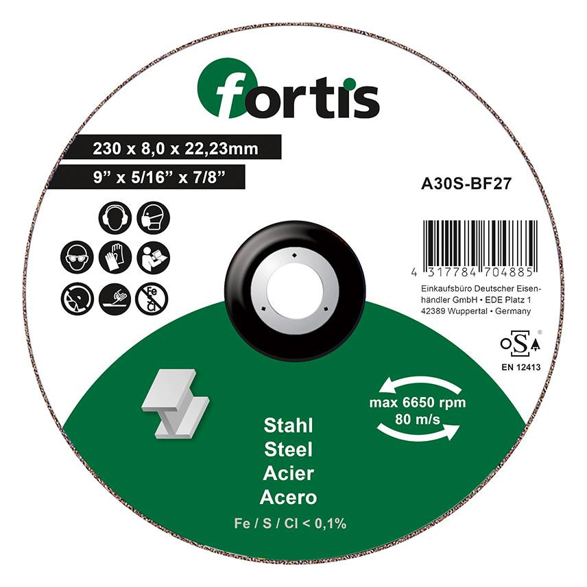 Bild Schruppscheibe Stahl 230 x 8,0mm FORTIS-0
