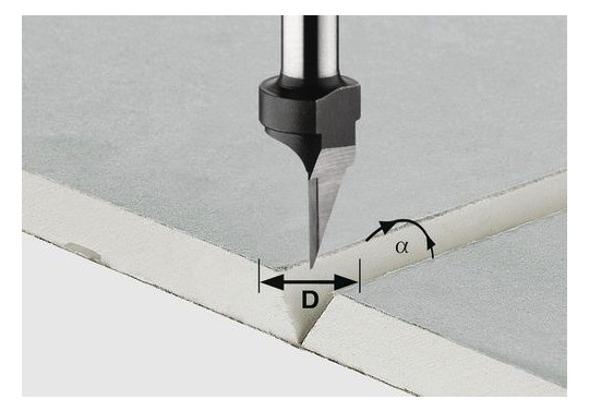 Bild Gipskartonfräser HW D12,5/45Grad - Festool-1