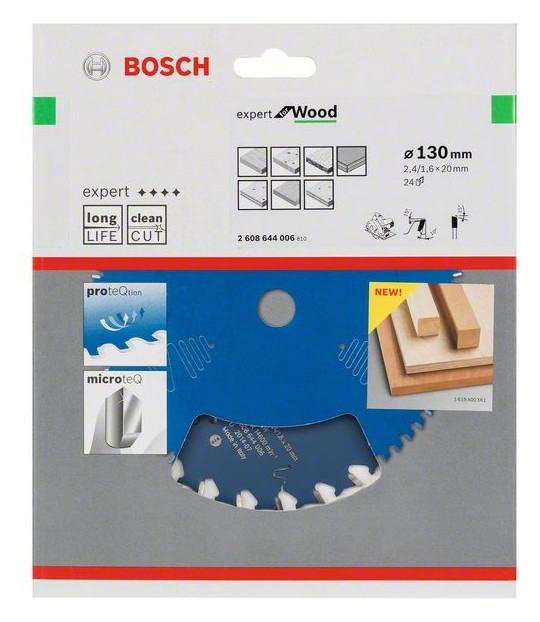 Bild HM Kreissägeblatt 130x2,4x20mm Z24 W Bos ch Expert Wood - BOSCH-1