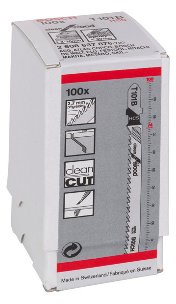 Bild Stichsägeblatt T 101 B Pack a 100 Stück Bosch-1