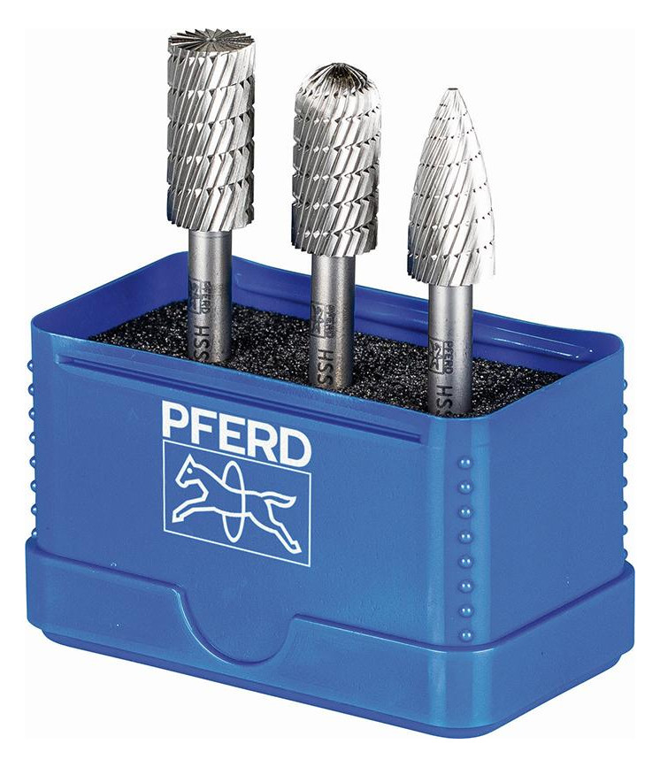 Bild Frässtift-Satz HSS 12mm 3-teilig, A ST-C -K Ø12mm, Zahnung Z3 Pferd-0