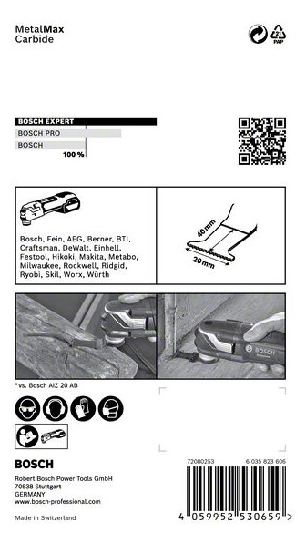 Bild HM-Tauchsägeblatt EXPERT AIZ 20 AIT Bosc h VE à 5 Stück Starlock - BOSCH-1