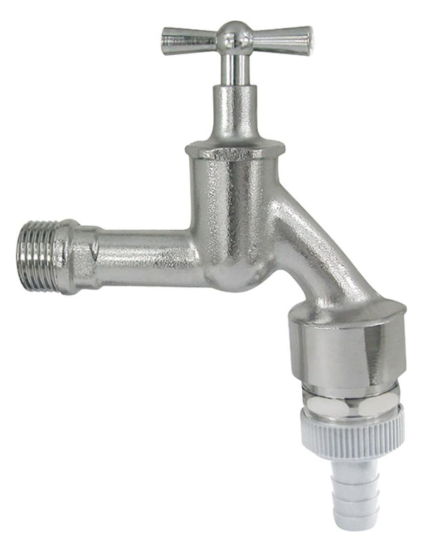 Bild Wasserhahn 3/4""-AG G3/4MS Cr matt mit Roh rbüfter - GEKA-0