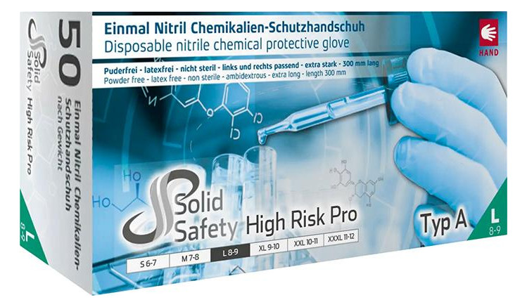 Bild Einweghandschuhe Nitril, HIGH RISK PRO, puderfrei, Gr. S - n.a.-0
