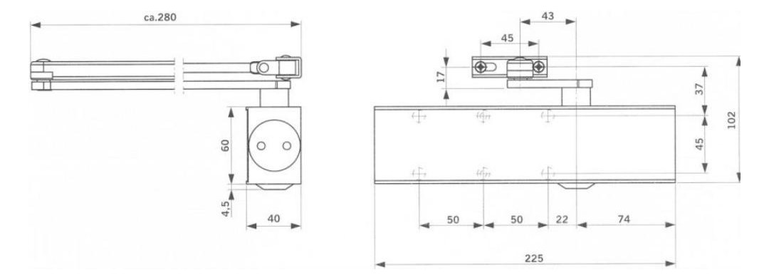 Bild Türschließer TS 73V 2-4 dunkelbraun Clas sic Line - dormakaba-1