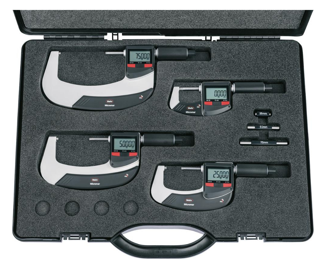 Bild digital -Bügelmessschr.-Set MICROMAHR 40 EWR IP67 0-100 mm mit Daten MAHR-0