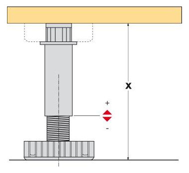 Bild Sockelfuß Korrekt, Sockelhöhe 100 - Hettich-1